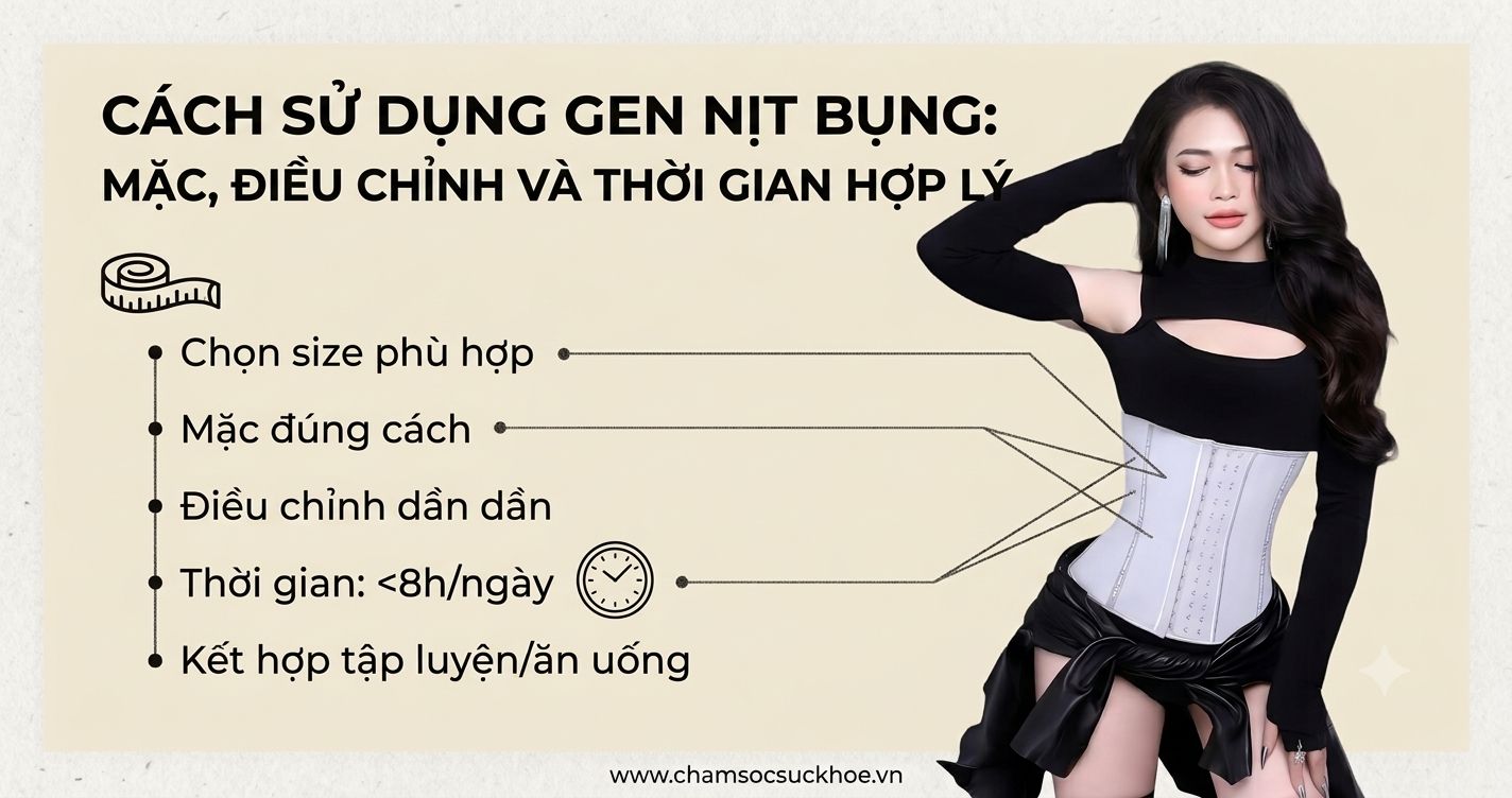 Hướng dẫn sử dụng gen nịt bụng đúng cách từ A đến Z